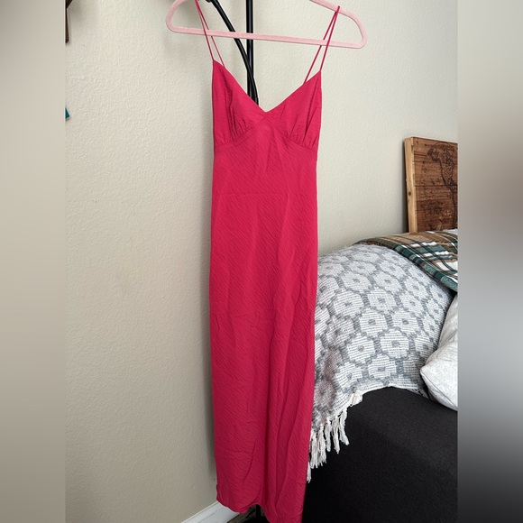 NWT Madewell Layton Midi Slip Dress in Rose Hibiscus - Picture 2 of 10